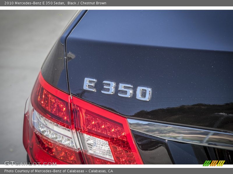 Black / Chestnut Brown 2010 Mercedes-Benz E 350 Sedan