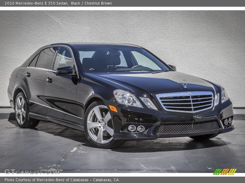 Black / Chestnut Brown 2010 Mercedes-Benz E 350 Sedan