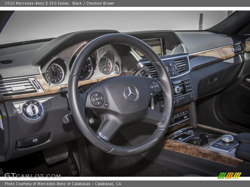 Black / Chestnut Brown 2010 Mercedes-Benz E 350 Sedan