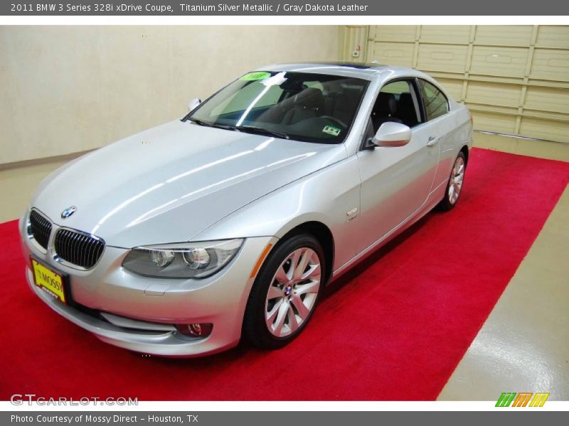 Titanium Silver Metallic / Gray Dakota Leather 2011 BMW 3 Series 328i xDrive Coupe