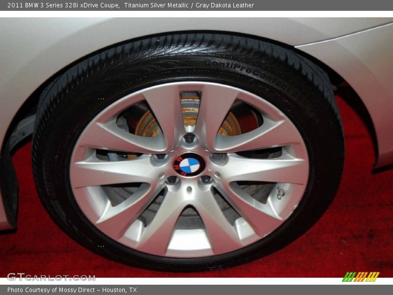 Titanium Silver Metallic / Gray Dakota Leather 2011 BMW 3 Series 328i xDrive Coupe