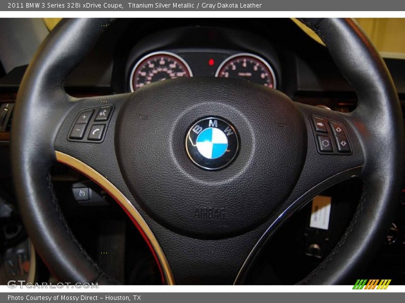 Titanium Silver Metallic / Gray Dakota Leather 2011 BMW 3 Series 328i xDrive Coupe