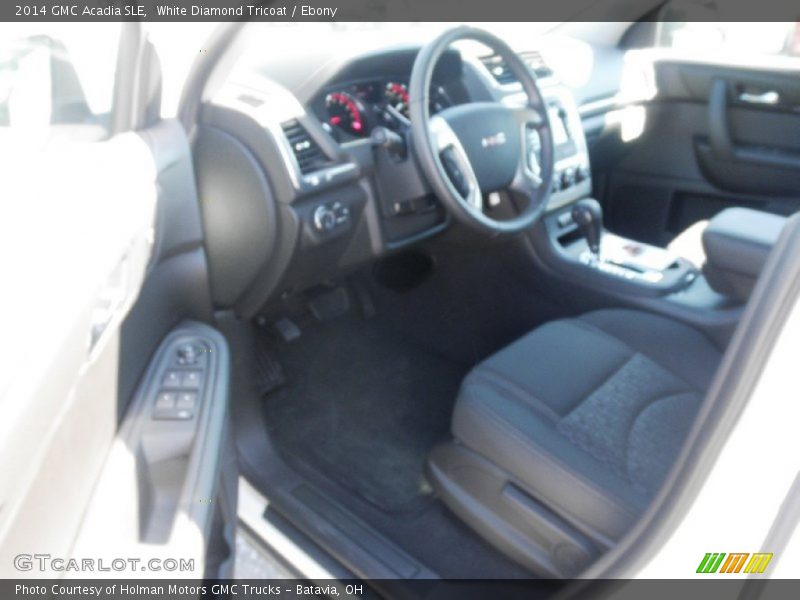 White Diamond Tricoat / Ebony 2014 GMC Acadia SLE