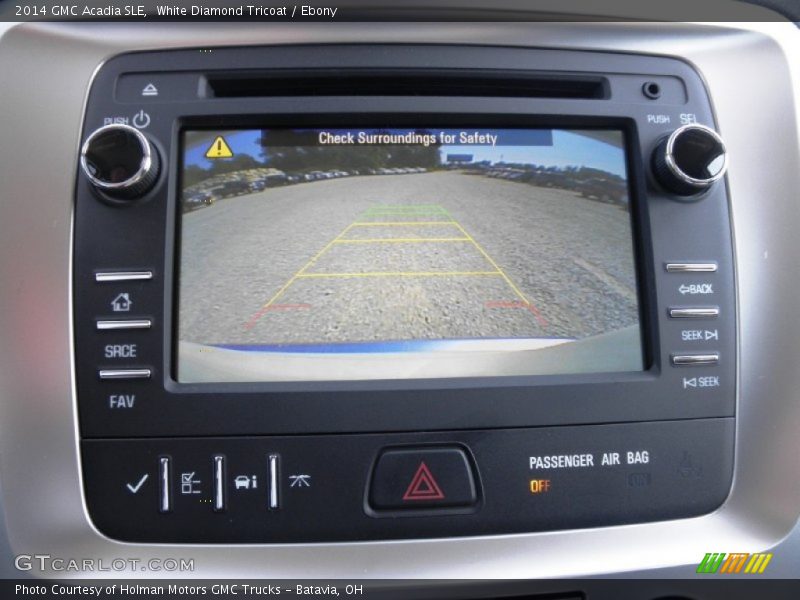 White Diamond Tricoat / Ebony 2014 GMC Acadia SLE