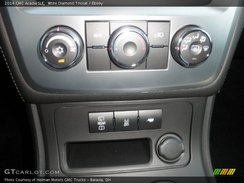 White Diamond Tricoat / Ebony 2014 GMC Acadia SLE