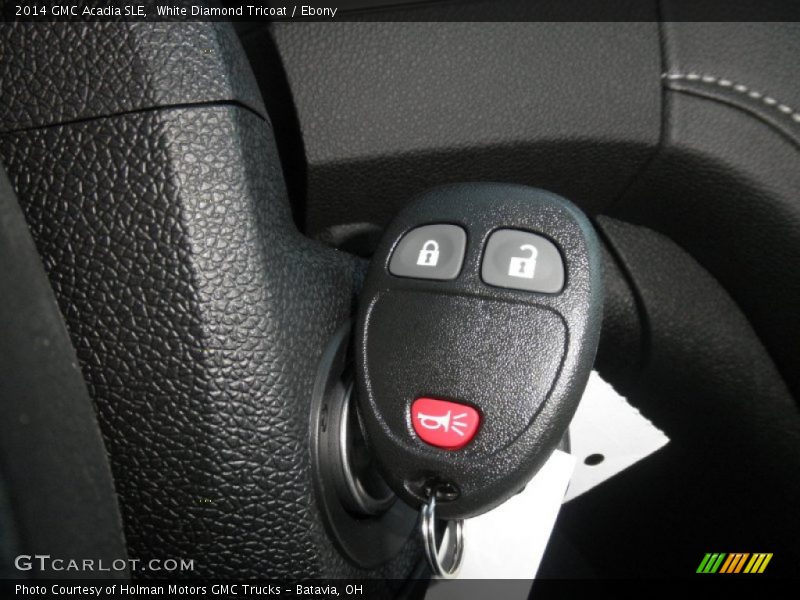 White Diamond Tricoat / Ebony 2014 GMC Acadia SLE