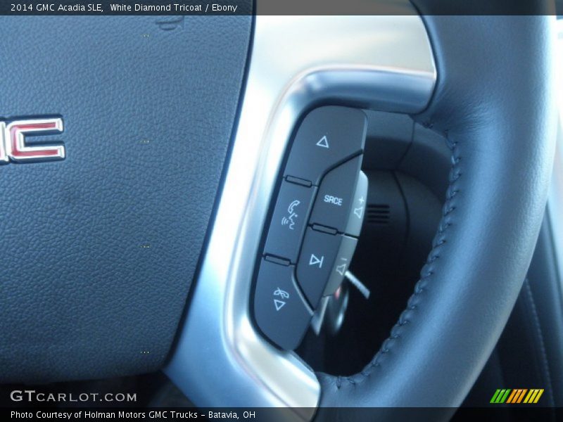 White Diamond Tricoat / Ebony 2014 GMC Acadia SLE
