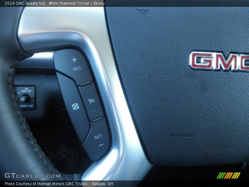 White Diamond Tricoat / Ebony 2014 GMC Acadia SLE