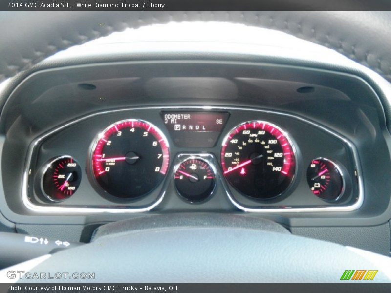 White Diamond Tricoat / Ebony 2014 GMC Acadia SLE