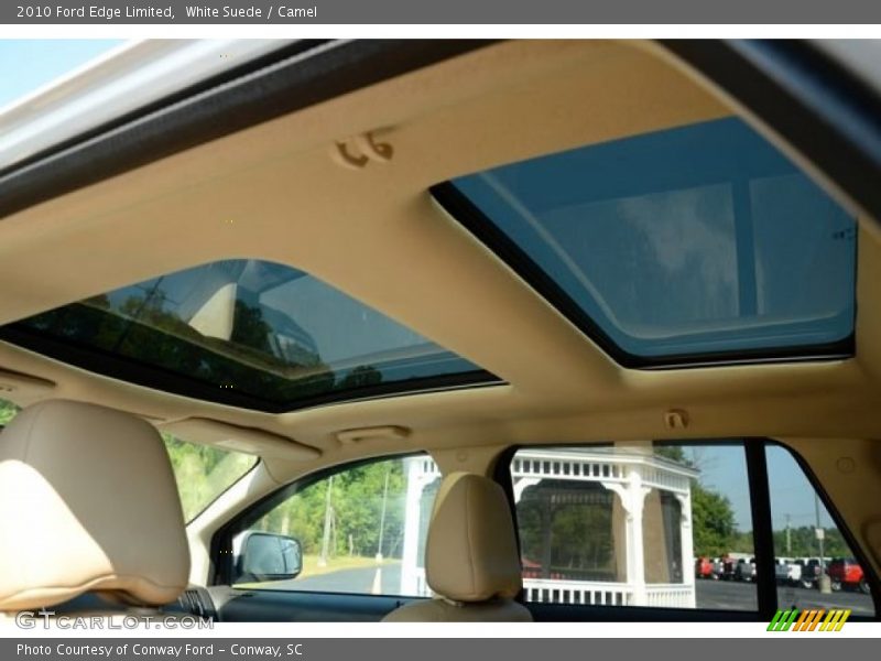 White Suede / Camel 2010 Ford Edge Limited
