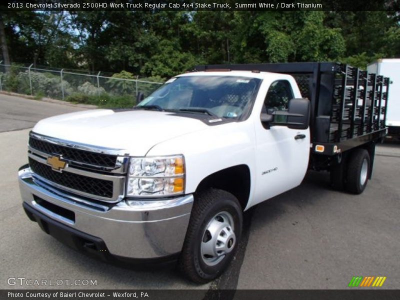 Front 3/4 View of 2013 Silverado 2500HD Work Truck Regular Cab 4x4 Stake Truck