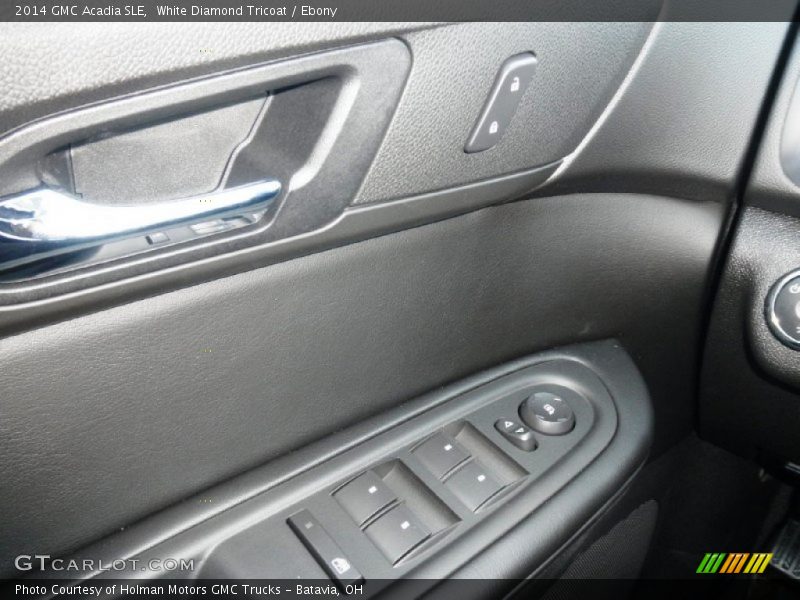 White Diamond Tricoat / Ebony 2014 GMC Acadia SLE