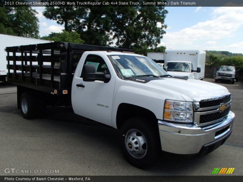 Summit White / Dark Titanium 2013 Chevrolet Silverado 2500HD Work Truck Regular Cab 4x4 Stake Truck
