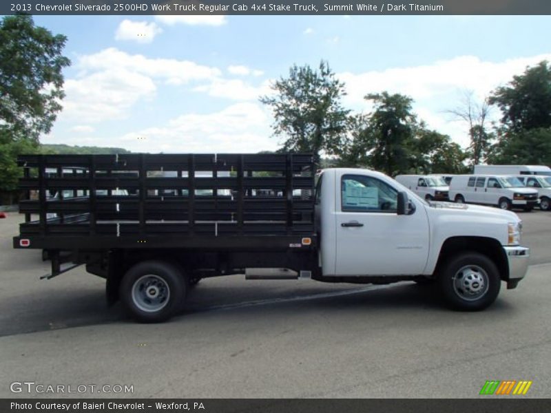 Summit White / Dark Titanium 2013 Chevrolet Silverado 2500HD Work Truck Regular Cab 4x4 Stake Truck