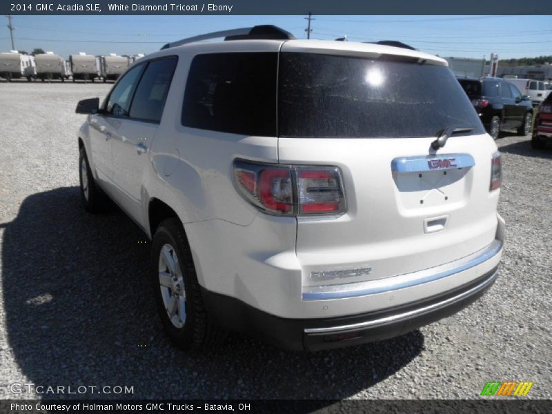 White Diamond Tricoat / Ebony 2014 GMC Acadia SLE