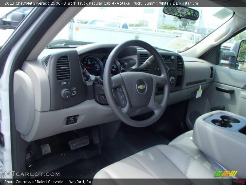 Dark Titanium Interior - 2013 Silverado 2500HD Work Truck Regular Cab 4x4 Stake Truck 