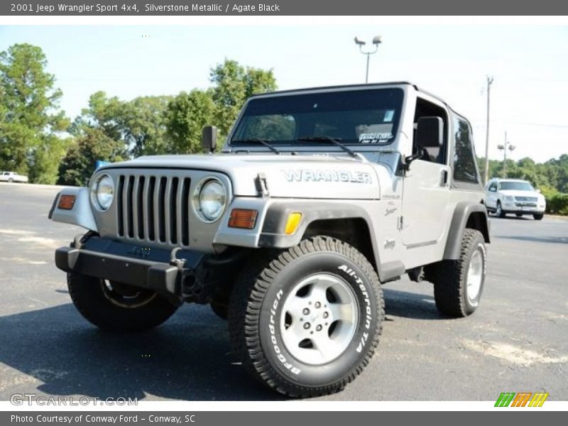 Silverstone Metallic / Agate Black 2001 Jeep Wrangler Sport 4x4