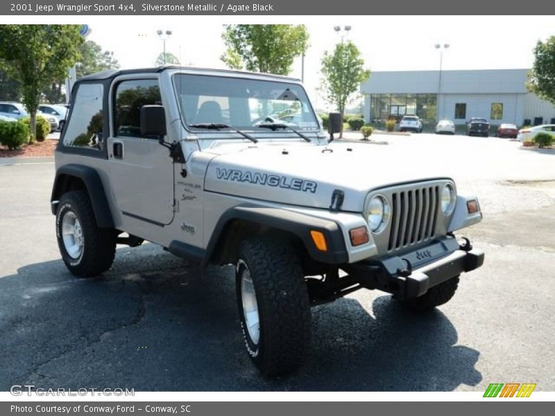 Silverstone Metallic / Agate Black 2001 Jeep Wrangler Sport 4x4