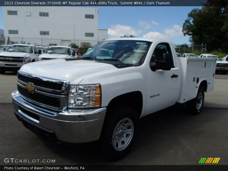 Summit White / Dark Titanium 2013 Chevrolet Silverado 3500HD WT Regular Cab 4x4 Utility Truck