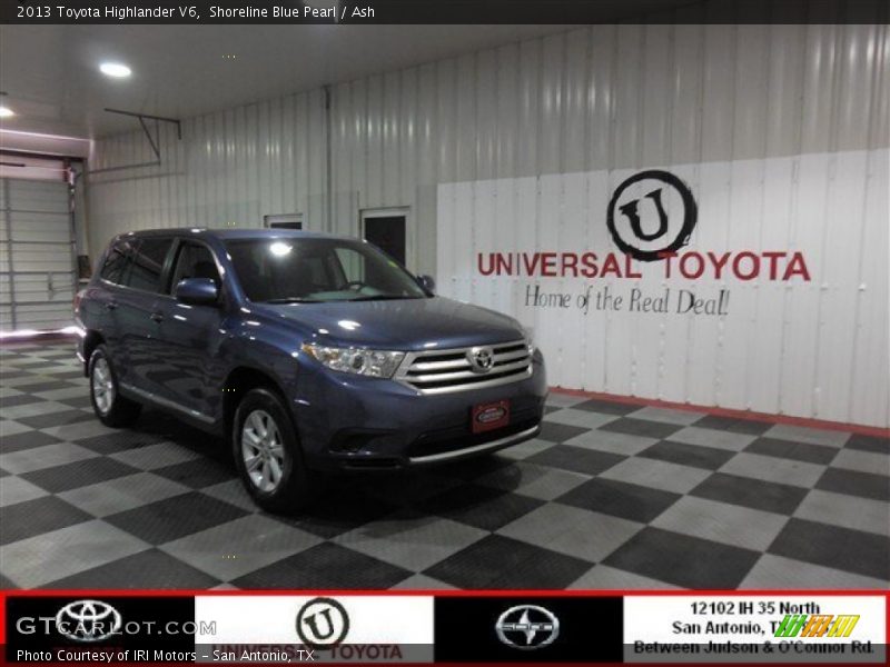 Shoreline Blue Pearl / Ash 2013 Toyota Highlander V6