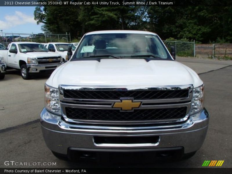 Summit White / Dark Titanium 2013 Chevrolet Silverado 3500HD WT Regular Cab 4x4 Utility Truck