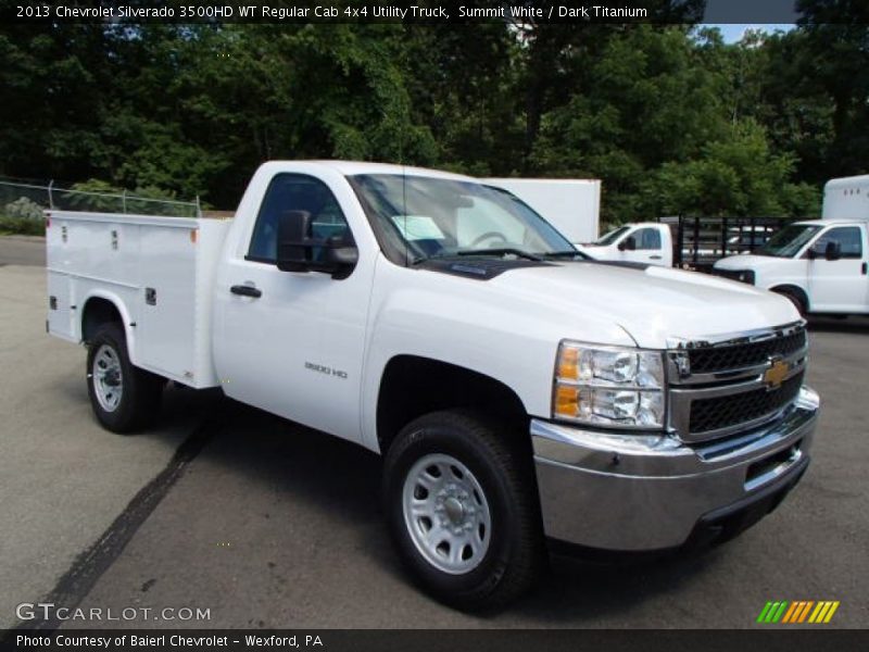 Summit White / Dark Titanium 2013 Chevrolet Silverado 3500HD WT Regular Cab 4x4 Utility Truck