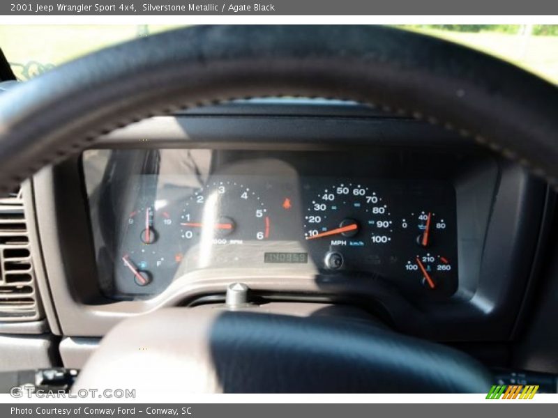 Silverstone Metallic / Agate Black 2001 Jeep Wrangler Sport 4x4