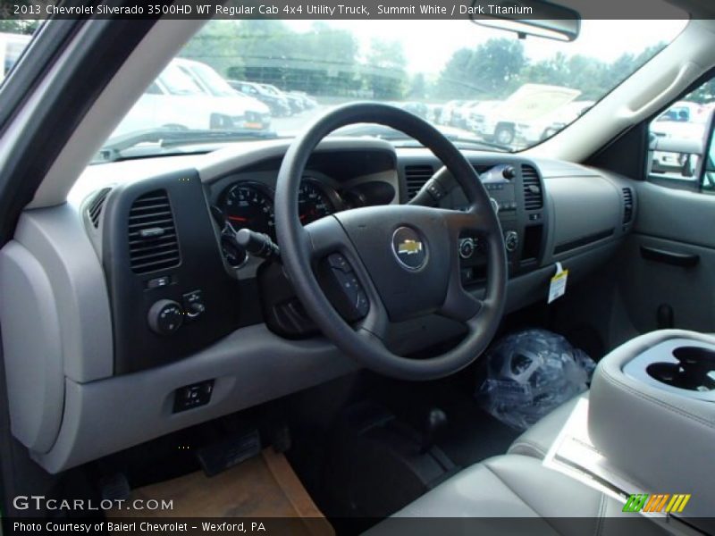 Summit White / Dark Titanium 2013 Chevrolet Silverado 3500HD WT Regular Cab 4x4 Utility Truck
