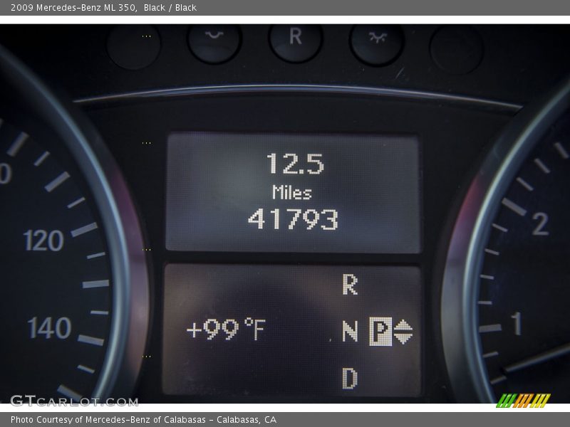 Black / Black 2009 Mercedes-Benz ML 350