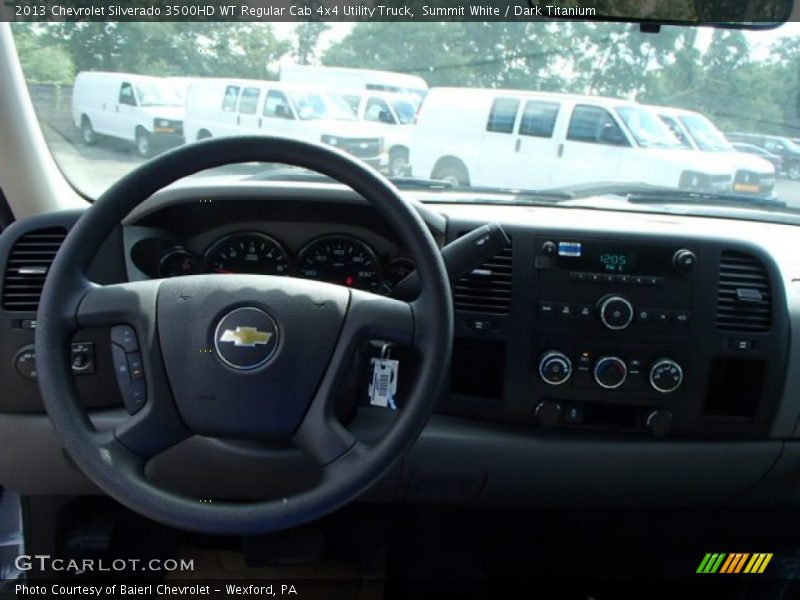 Summit White / Dark Titanium 2013 Chevrolet Silverado 3500HD WT Regular Cab 4x4 Utility Truck