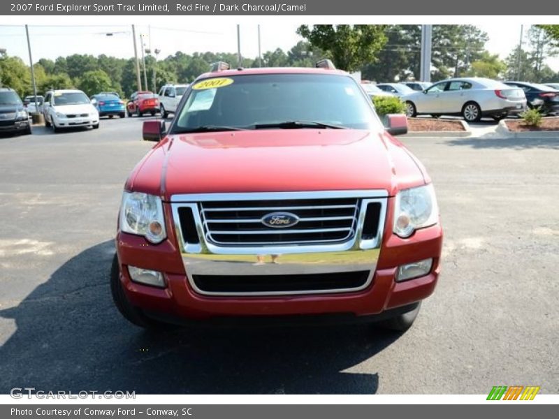 Red Fire / Dark Charcoal/Camel 2007 Ford Explorer Sport Trac Limited