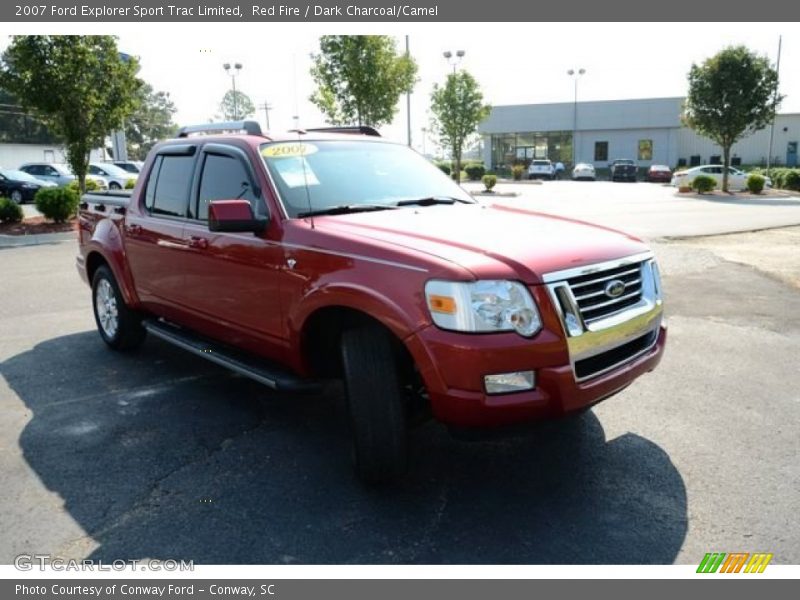 Red Fire / Dark Charcoal/Camel 2007 Ford Explorer Sport Trac Limited