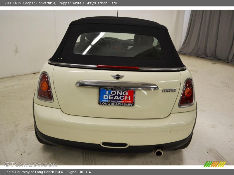 Pepper White / Grey/Carbon Black 2010 Mini Cooper Convertible