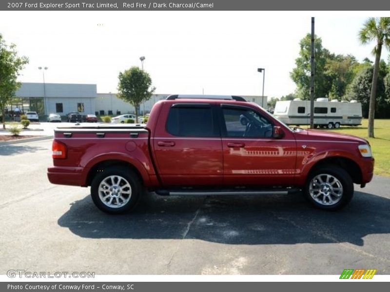 Red Fire / Dark Charcoal/Camel 2007 Ford Explorer Sport Trac Limited