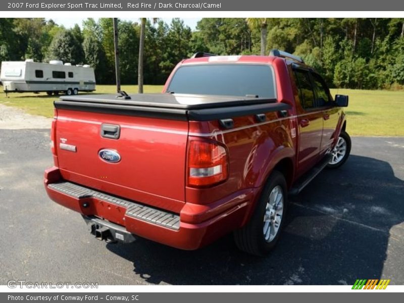 Red Fire / Dark Charcoal/Camel 2007 Ford Explorer Sport Trac Limited