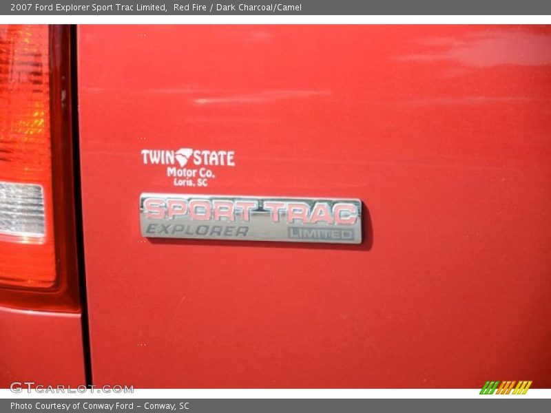 Red Fire / Dark Charcoal/Camel 2007 Ford Explorer Sport Trac Limited