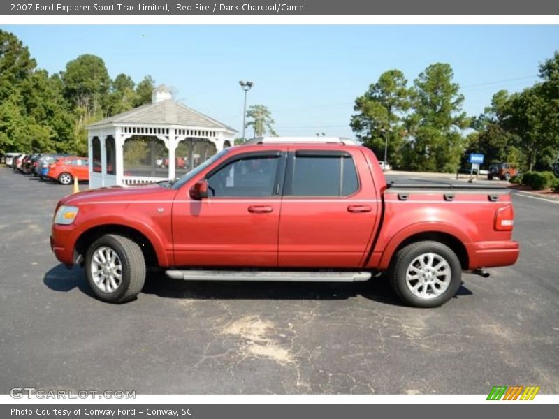 Red Fire / Dark Charcoal/Camel 2007 Ford Explorer Sport Trac Limited