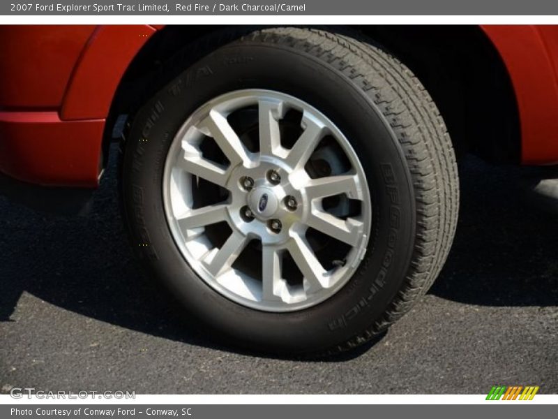 Red Fire / Dark Charcoal/Camel 2007 Ford Explorer Sport Trac Limited