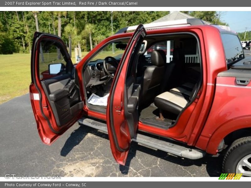 Red Fire / Dark Charcoal/Camel 2007 Ford Explorer Sport Trac Limited