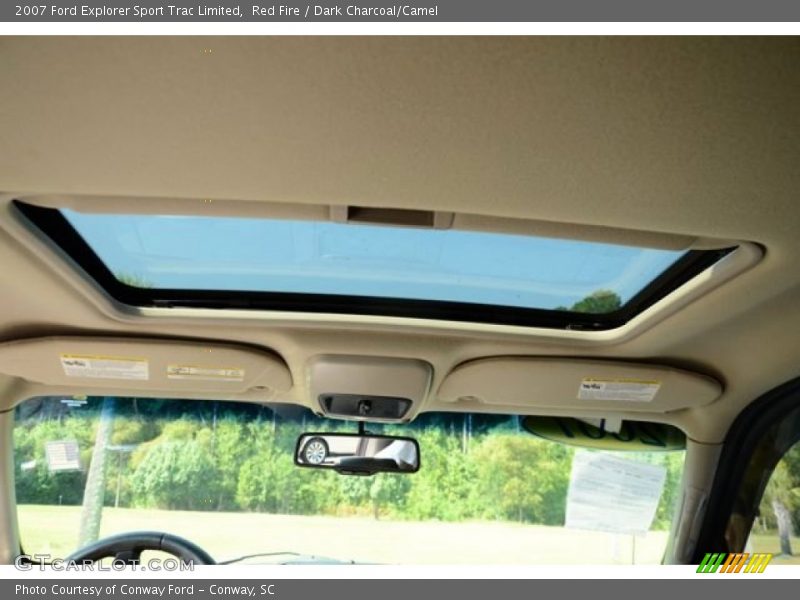 Red Fire / Dark Charcoal/Camel 2007 Ford Explorer Sport Trac Limited