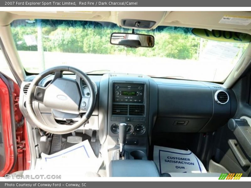 Red Fire / Dark Charcoal/Camel 2007 Ford Explorer Sport Trac Limited