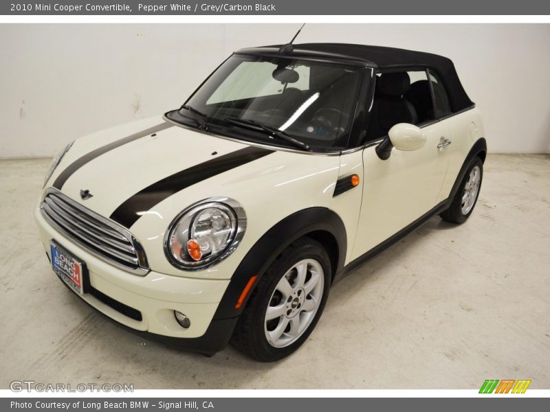 Pepper White / Grey/Carbon Black 2010 Mini Cooper Convertible