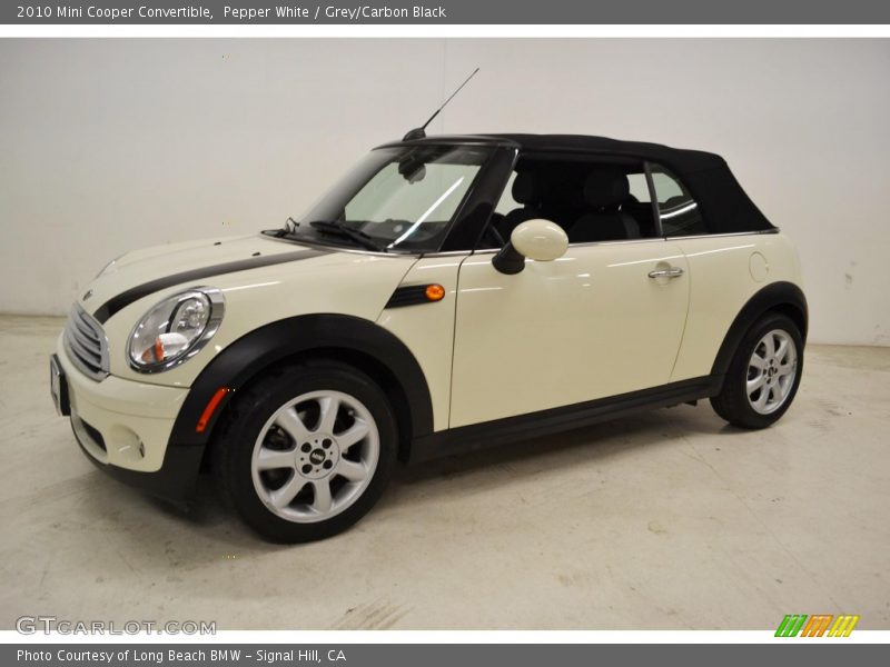 Pepper White / Grey/Carbon Black 2010 Mini Cooper Convertible