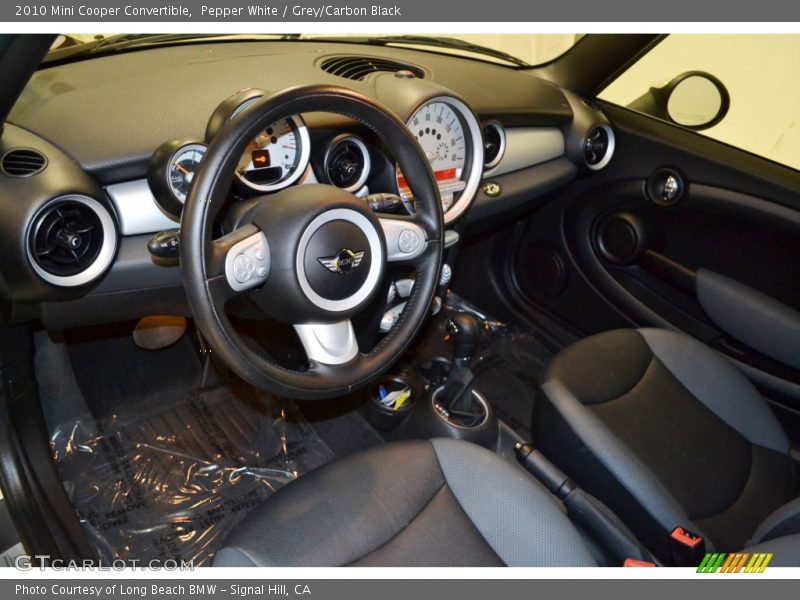 Pepper White / Grey/Carbon Black 2010 Mini Cooper Convertible