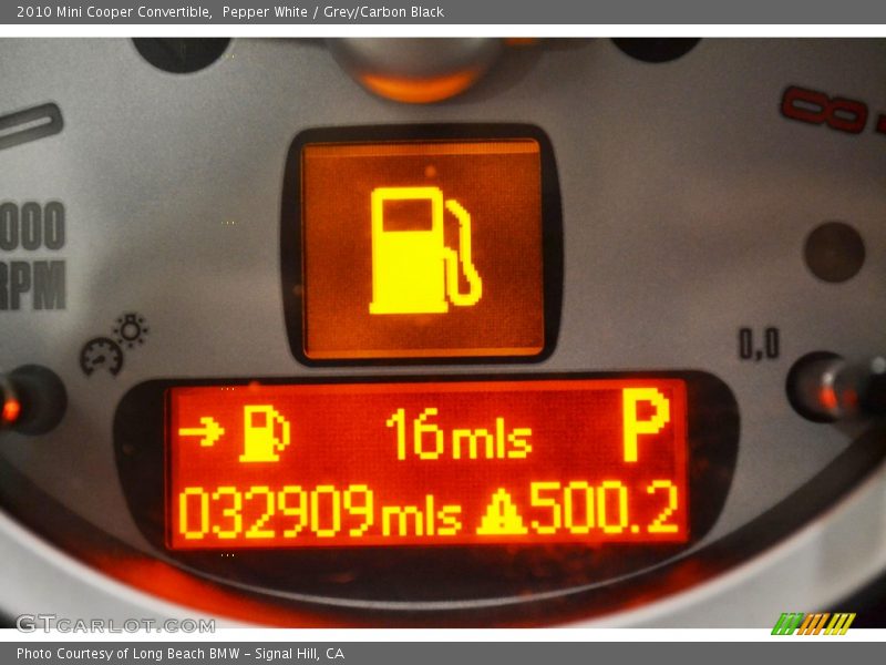 Pepper White / Grey/Carbon Black 2010 Mini Cooper Convertible
