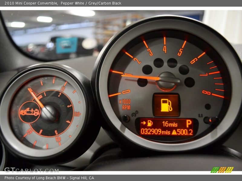 Pepper White / Grey/Carbon Black 2010 Mini Cooper Convertible