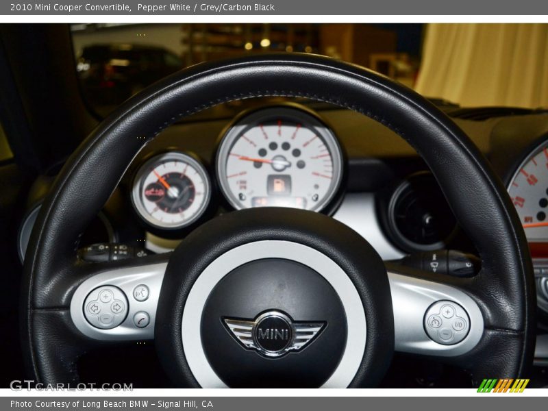 Pepper White / Grey/Carbon Black 2010 Mini Cooper Convertible