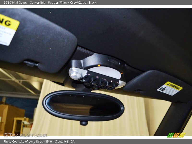 Pepper White / Grey/Carbon Black 2010 Mini Cooper Convertible