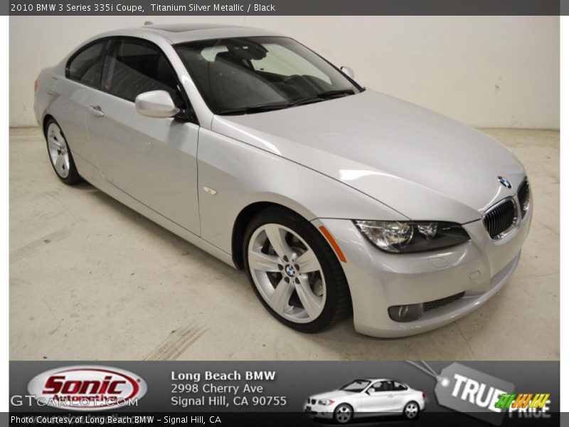 Titanium Silver Metallic / Black 2010 BMW 3 Series 335i Coupe