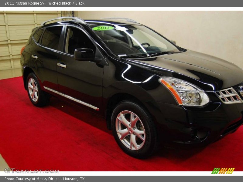 Wicked Black / Black 2011 Nissan Rogue SV